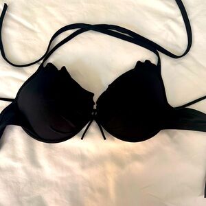 Vintage Victoria’s Secret Black Halter Bikini Top